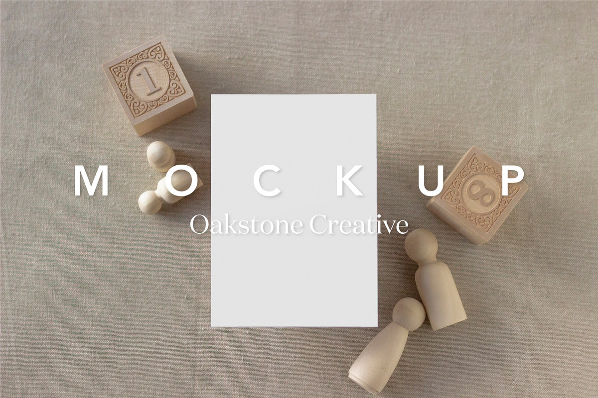 Nursery Themed Greeting Card Mockup, a Household Mockup by OakstoneCreative (Photo 1 of 8)