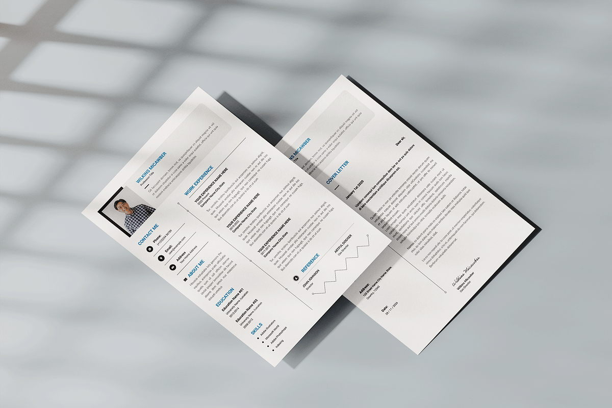 Minimal Resume Template Layout, a Resume Template by Seeing-art (Photo 4 of 4)