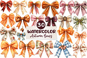 Autumn Coquette Bows Clipart, an Illustration by CreationArt (Thumbnail 1 of 5)
