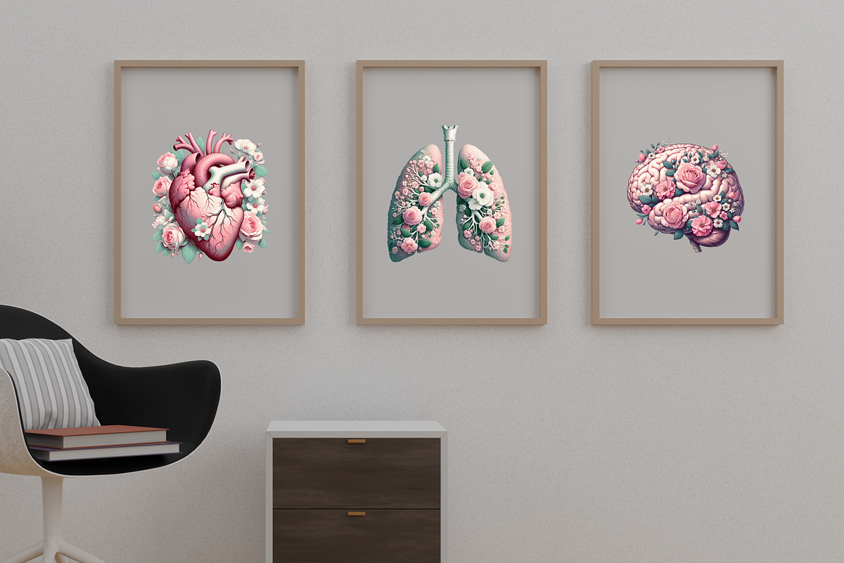VINTAGE BLUSH PINK MEDICAL CLIPART, an Object Illustration by Daring Digies (Photo 7 of 8)