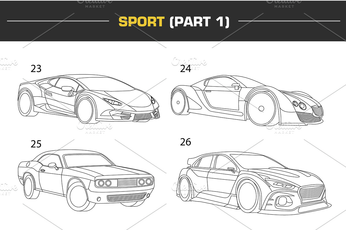 Vector Car illustrations (1st SET), an Illustration by Cartoon Lab (Photo 7 of 8)