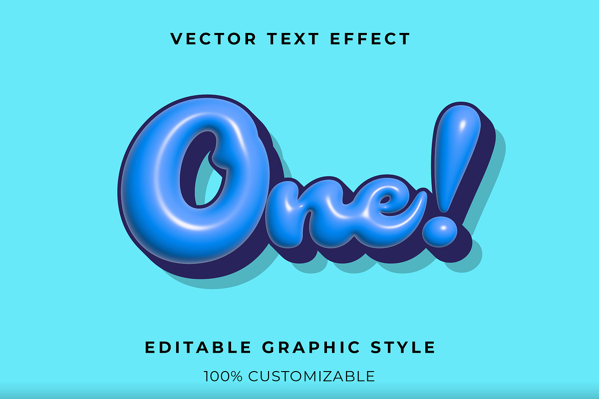 Glossy Bubble Shadow 3D Text Effect