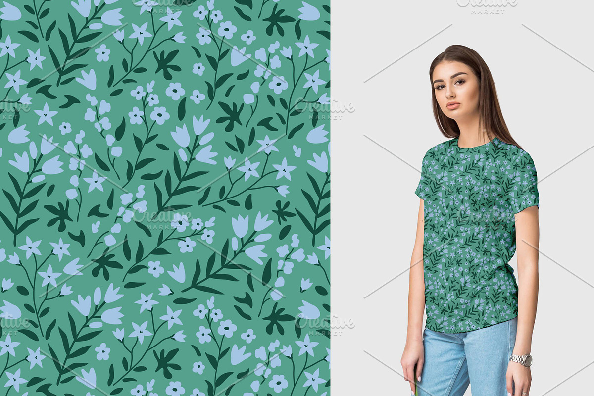 Ditsy floral pattern, a Pattern Graphic by elyomys (Photo 2 of 3)