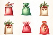 Santa’s Gift Bag Clipart, an Illustration by CrexoraLab (Thumbnail 4 of 5)