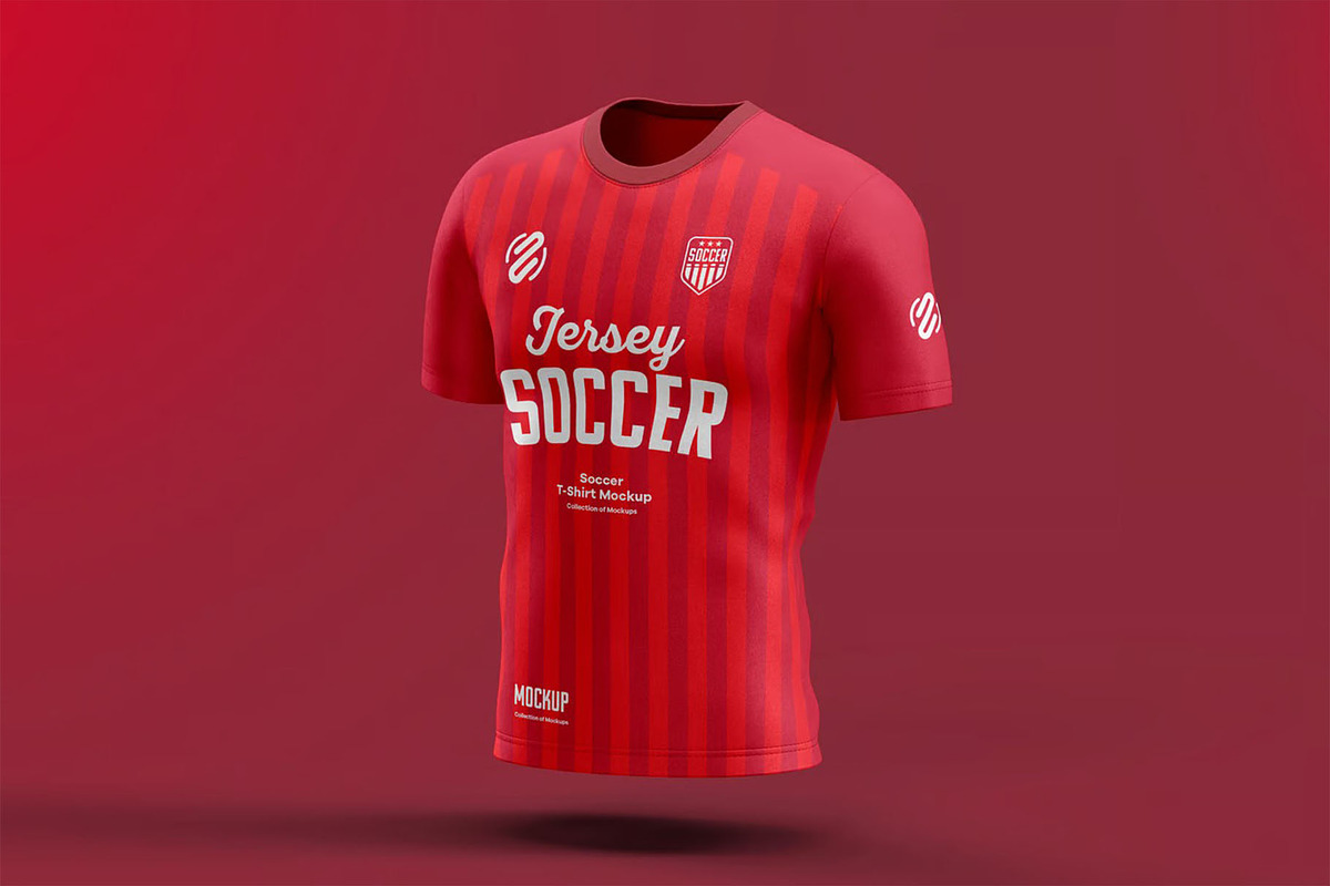 Soccer T-shirt Mock-up, a Shirt Mockup by zippypixelstudio (Photo 5 of 8)