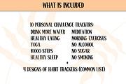 Habits Trackers Templates A4 PDF, a Stationery Template by AnnaViolet_store (Thumbnail 2 of 9)