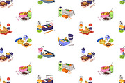 Lunchbox with food, drinks set, a Food Illustration by PaperTrident (Thumbnail 15 of 15)