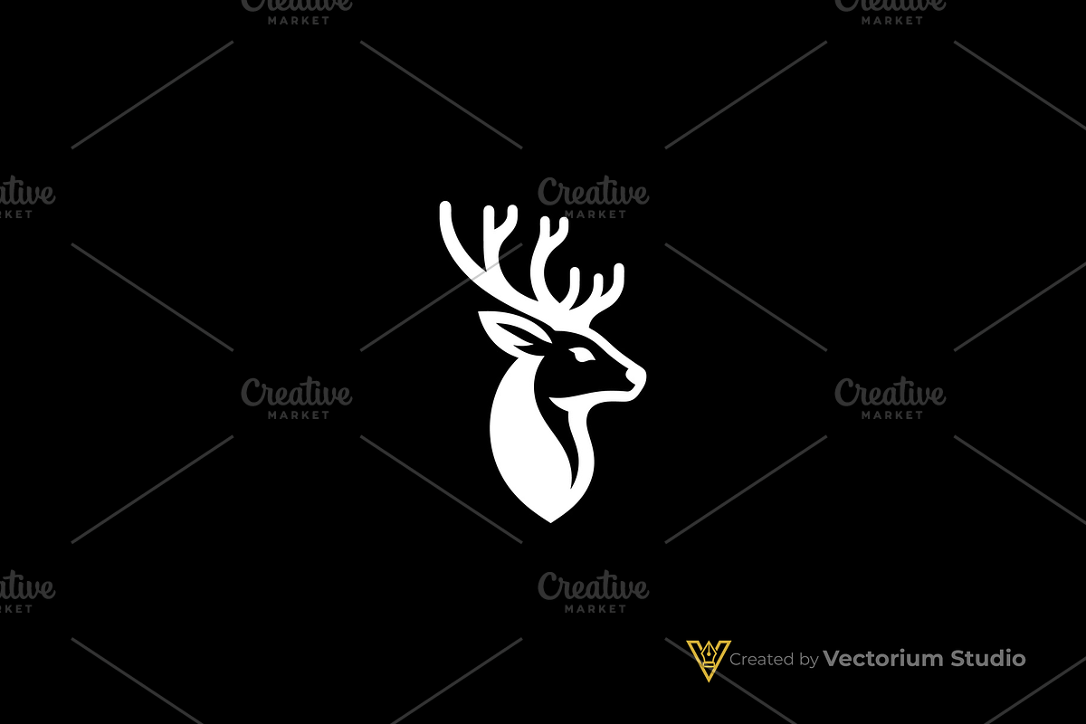 Modern Deer Geometric Logo, a Branding & Logo Template by Vectorium Studio (Photo 2 of 12)