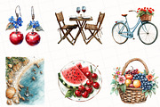 French Riviera Summer Clipart, an Illustration by OK Design (Thumbnail 4 of 5)