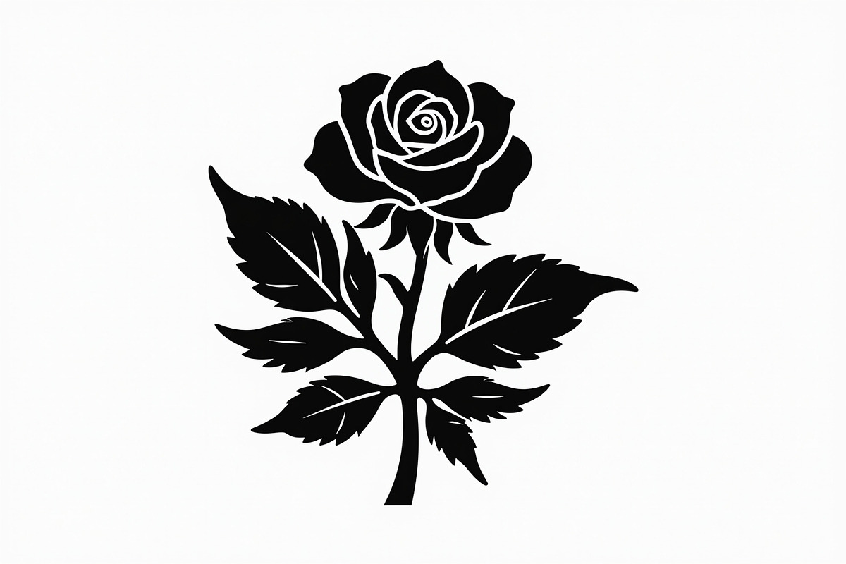 Rose Black Silhouette Decorative, an Illustration by Amazin_art (Photo 6 of 31)