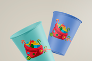 vintage Christmas bag with gifts, a Seasonal Illustration by JYa_Design (Thumbnail 2 of 3)