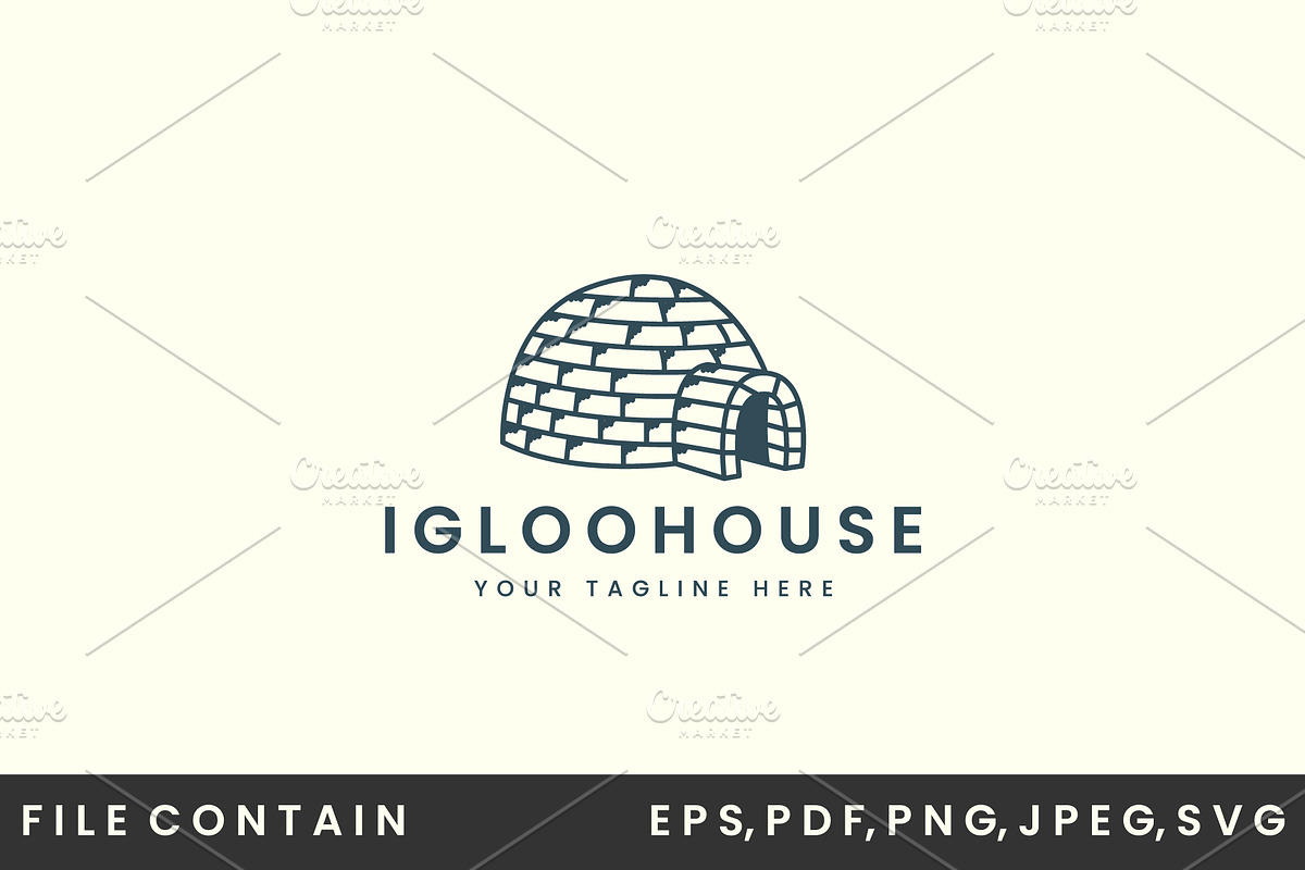 Eskimo igloo house logo vector, a Branding & Logo Template by SD 22