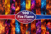 Fire Flame Seamless Pattern, a Pattern Graphic by Forhadx5 (Thumbnail 1 of 13)