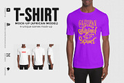 T-shirt Mock-Up (african Model), a Shirt Mockup by Mock-up Store (Thumbnail 1 of 8)