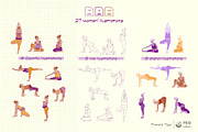27 Prenatal Yoga Illustrations, a Person Illustration by Peg Design (Thumbnail 3 of 11)