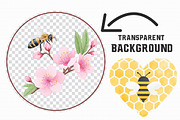 Charming Honey Bee Garden Clipart Se, an Illustration by Libby Wishes (Thumbnail 7 of 7)