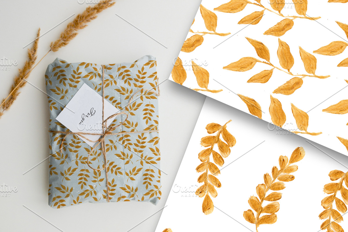 Ink and Gold. Hand drawn clipart, an Illustration by ma_i_vi (Photo 4 of 15)