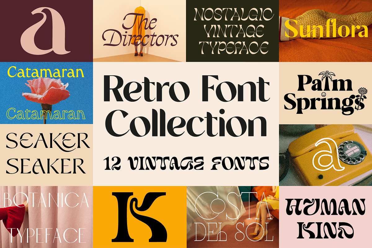The Retro Font Collection, a Sans Serif Font by Tropical Type (Photo 1 of 49)