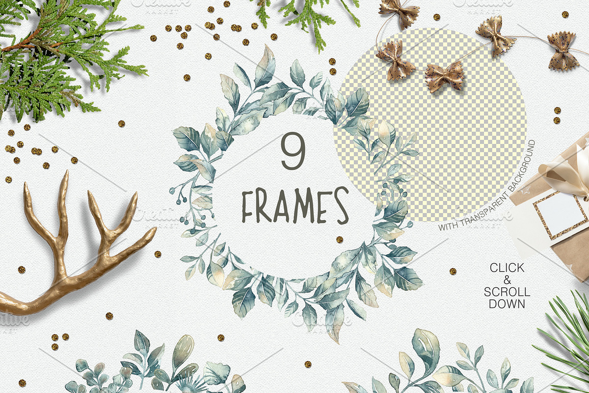 Rustic Twist (Watercolor Clipart), an Illustration by Soir Creative (Photo 3 of 7)