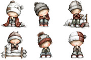 Praying Kids Clipart Bundle, an Illustration by DreamArtGraphic (Thumbnail 4 of 5)
