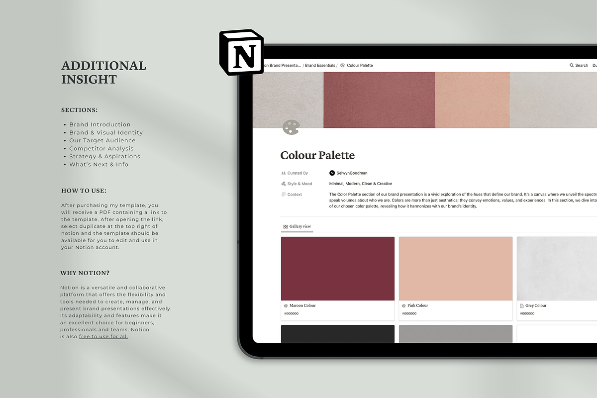 Notion Brand Presentation Template, a Templates & Theme by Swyn.Studio (Photo 10 of 10)