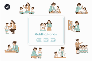 Guiding Hands Illustration, an Object Graphic by Jump Studio