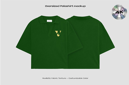 Oversized poloshirt mockup