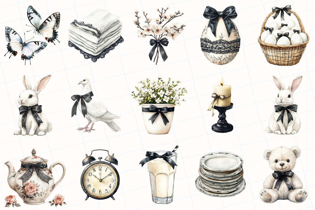 Porcelain Lace Easter Clipart, an Illustration by OK Design (Photo 3 of 6)