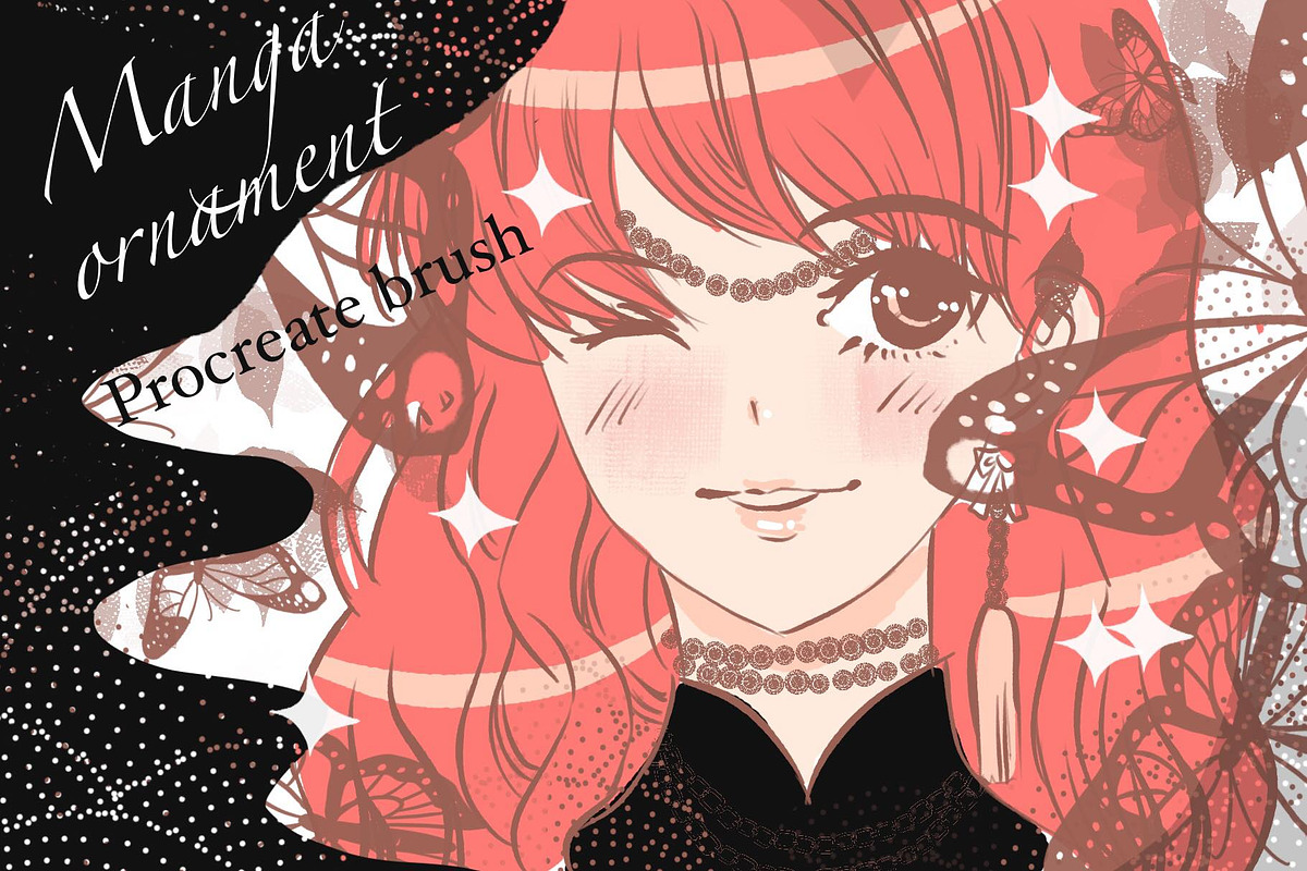 Manga ornament ipad procreate brush, a Brush Add-On by Meisanmui (Photo 1 of 5)