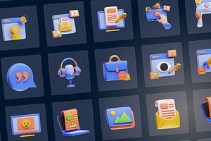 3D Content Icons