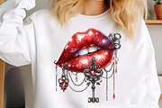 Watercolor Valentine Smooch Clipart, an Illustration by SinaCreation (Thumbnail 9 of 11)