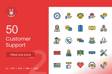 Customer Support Icons Pack, an Icon by IconBunny