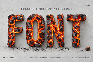 Burning Timber Font