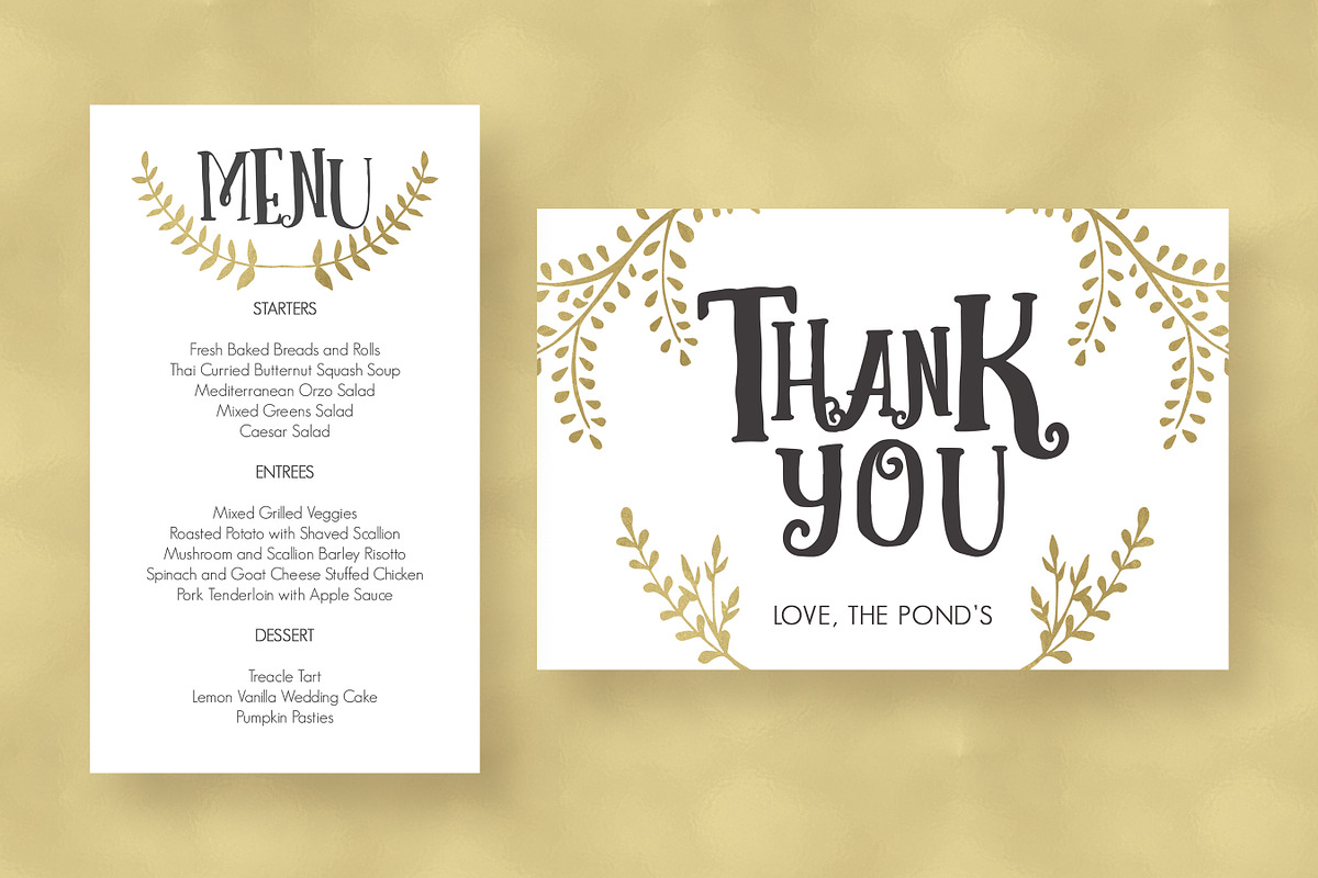 Gold Wedding Invitation Suite, an Invitation Template by Knotted Design (Photo 5 of 5)