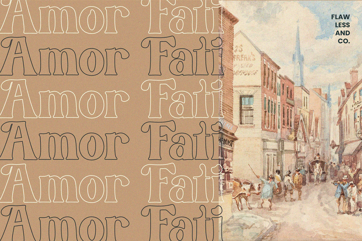 Diamore - Modern Retro Font, a Script Font by Flawless And Co (Photo 11 of 11)