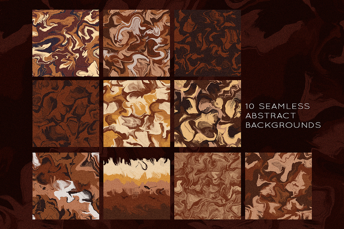 COFFEE ABSTRACT PATTERNS BUNDLE, a Texture Graphic by Creativemaker (Photo 4 of 21)