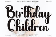 Birthday Children, a Handwritten Font by InermediaSTUDIO (Thumbnail 1 of 8)