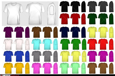 T shirt Template PNG Bundle