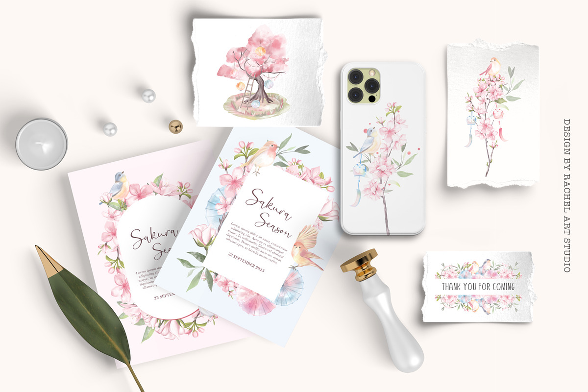 When Cherry Blossom Blooms, a Seasonal Illustration by Rachel Art Studio (Photo 9 of 10)