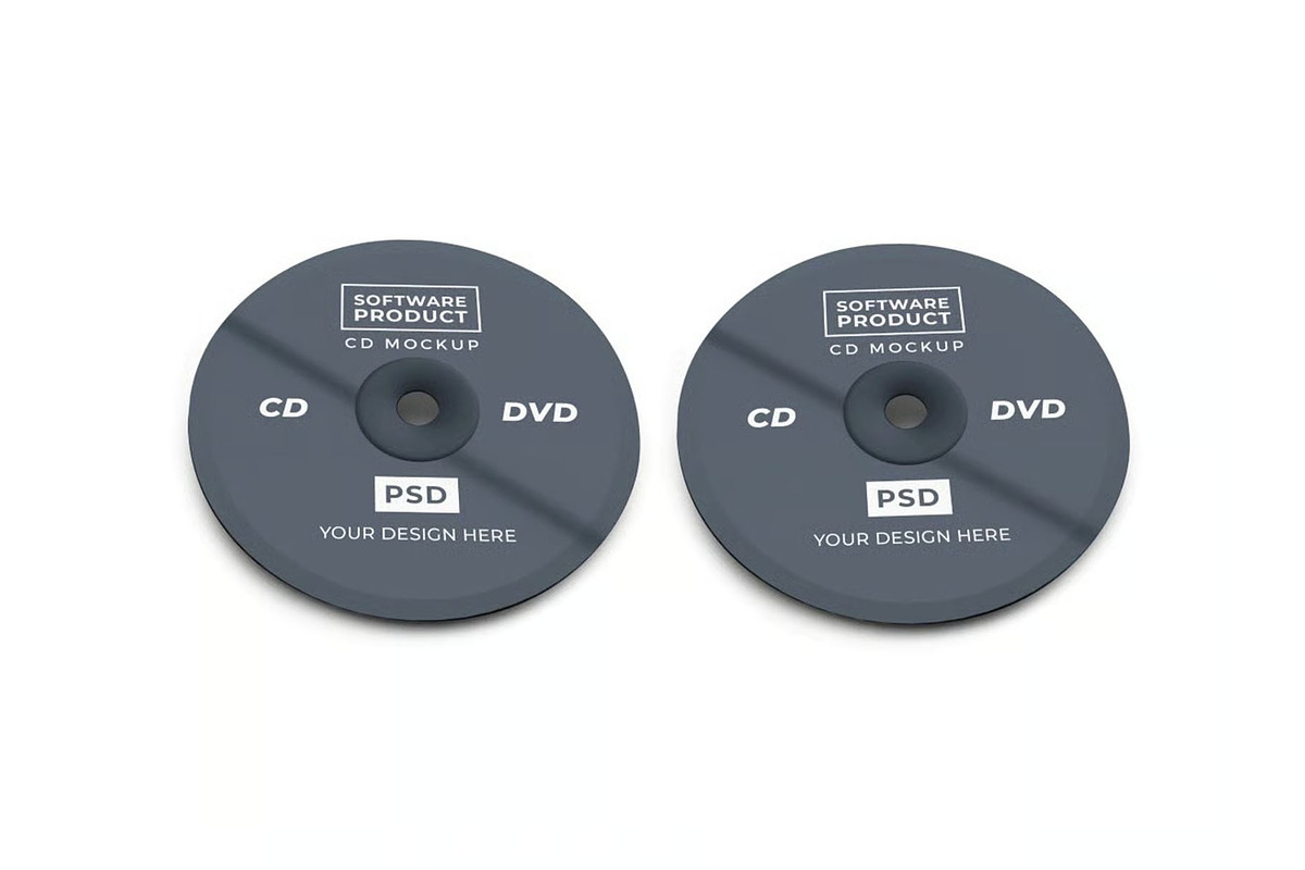 Compact Disc Mockup Template Set Vol, a Product Mockup by DesignRushMarket (Photo 3 of 11)
