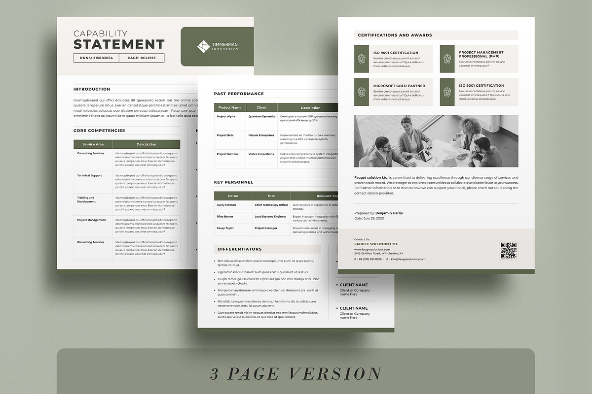 Capability Statement Template, a Brochure Template by Niofix (Photo 4 of 6)
