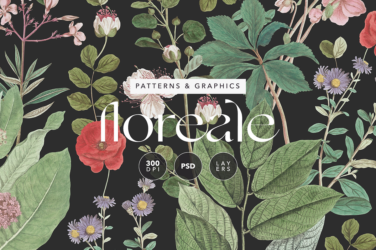 Botanical Floral English Pattern, an Illustration by likorbut