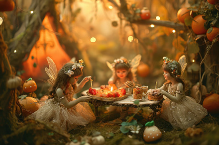 Group of Little Girls Sitting Around, a Photo by Iftikhar Alam