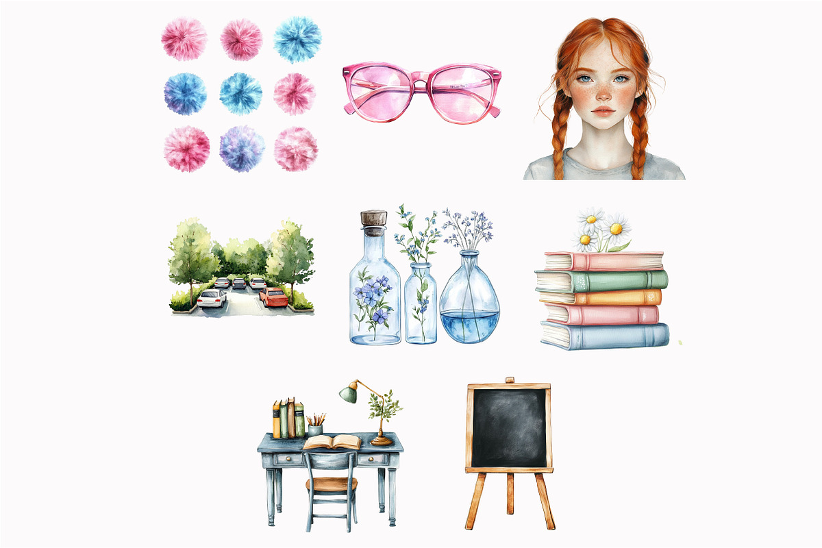 Watercolor School Days Clipart, an Illustration by Design Market (Photo 4 of 4)
