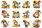 Honey bee gnome sublimation clipart, an Illustration by RobertsArt (Thumbnail 4 of 7)
