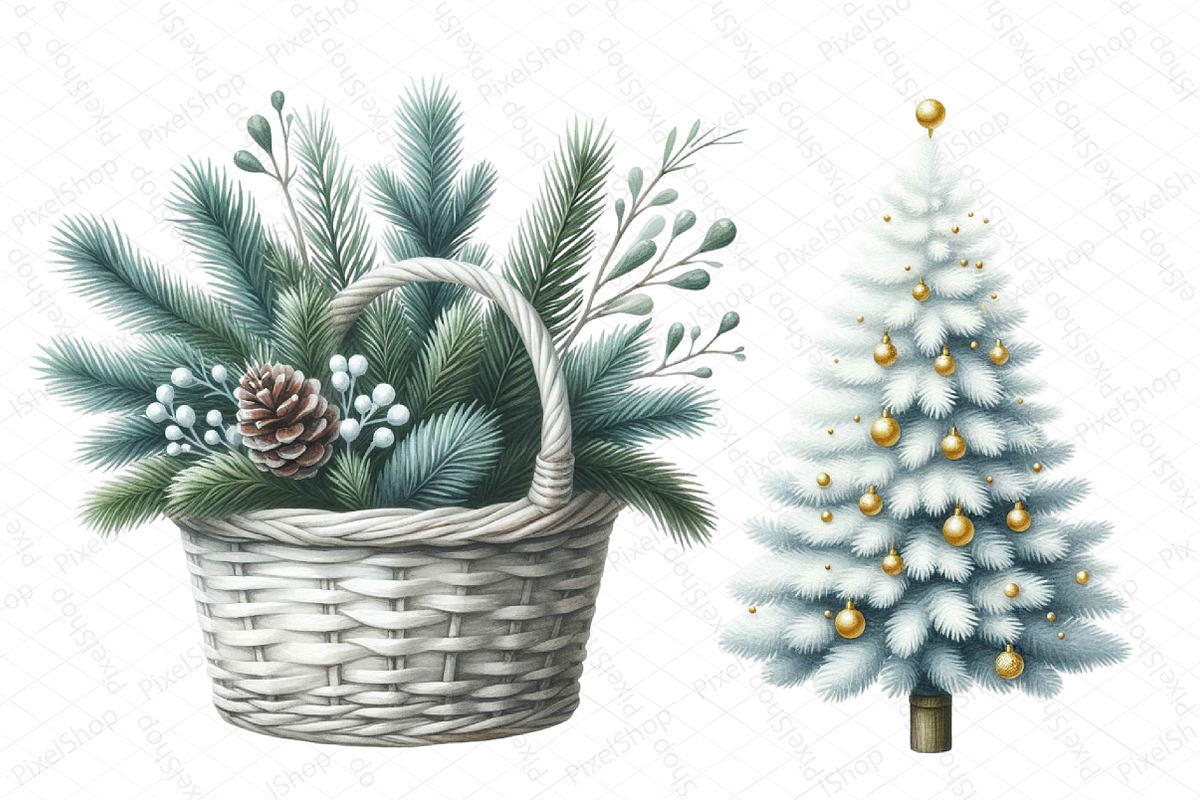 Cozy White Christmas Clipart, an Illustration by DreamPrint404 (Photo 4 of 5)
