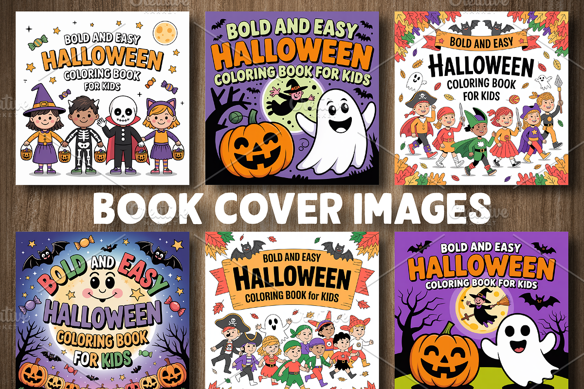Bold And Easy Halloween Coloring, a Seasonal Illustration by Design Station (Photo 3 of 5)