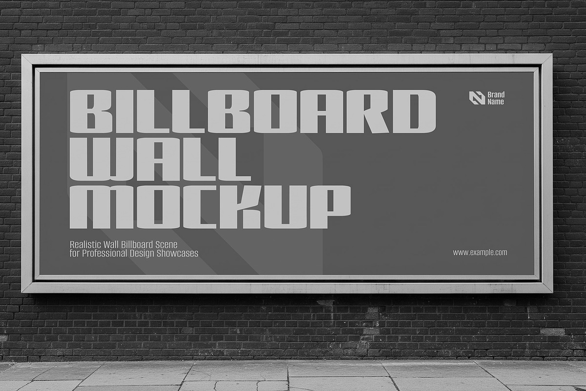 Urban Billboard Wall Mockup, a Product Mockup by graphypix (Photo 3 of 4)
