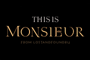 Monsieur. Chic serif font, a Serif Font by LostandFoundry (Thumbnail 1 of 7)