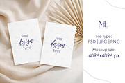 Double Greeting Invite Cards Mock-up, an Advertising Mockup by Mie Mockup Studio (Thumbnail 2 of 7)